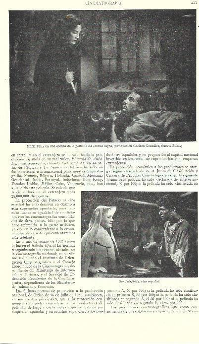 LAMINA ESPASA 39229: Maria Felix en La corona negra