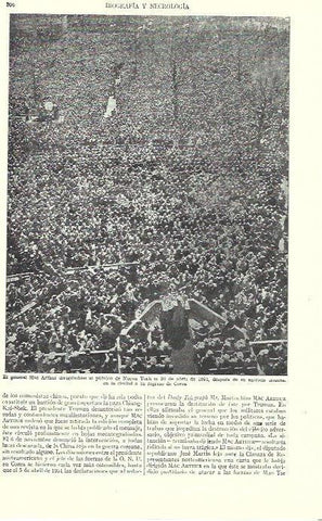 LAMINA ESPASA 39219: El General Mac Arthur en Nueva York en 1951