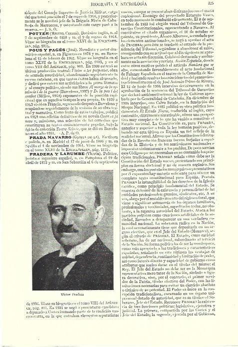 LAMINA ESPASA 39223: Victor Pradera y Larumbe