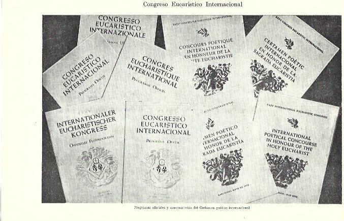 LAMINA ESPASA 39244: Programas del XXV Congreso Eucaristico Internacional