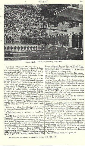 LAMINA ESPASA 39266: Estadio Nautico de Montjuic en Barcelona