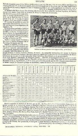 LAMINA ESPASA 39262: El Atletico de Bilbao en 1950