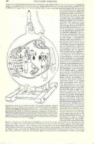 LAMINA ESPASA 39276: Disposicion interna de una batisfera de 1934