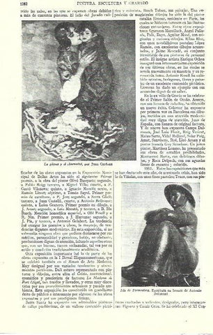 LAMINA ESPASA 39347: La gitana y el churimbel, por Juan Cardona y escultura de A. Bellmunt