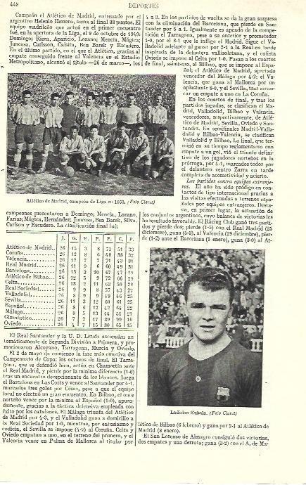 LAMINA ESPASA 39261: Atletico de Madrid y Kubaka