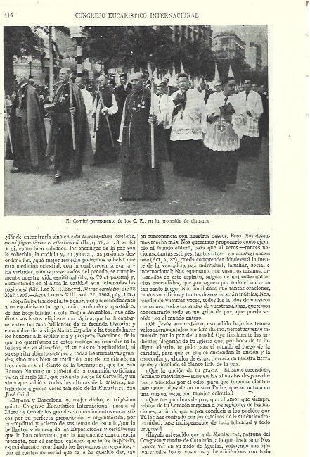LAMINA ESPASA 39253: El Comité permanenta en la procesion de clausura del Congreso Eucaristico Internacional