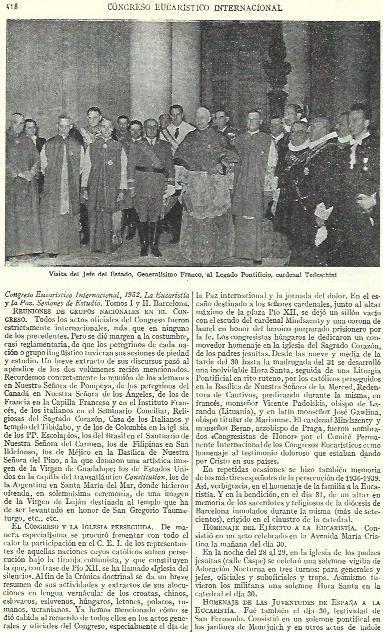 LAMINA ESPASA 39254: Visita de Franco al Legado Pontificio