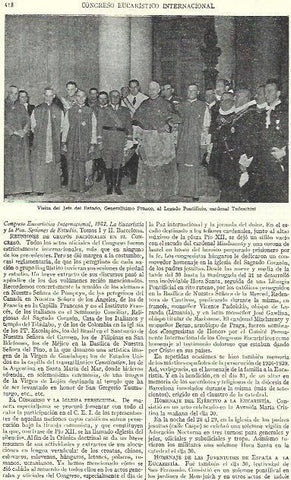 LAMINA ESPASA 39254: Visita de Franco al Legado Pontificio