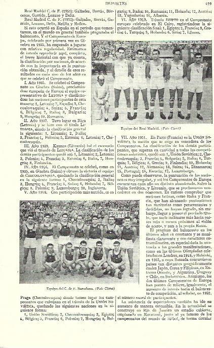 LAMINA ESPASA 39257: Equipos del Real Madrid y del FC Barcelona