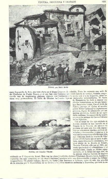 LAMINA ESPASA 39348: Paisajem, por Serra Santa y Marina, por Amador Viñolas