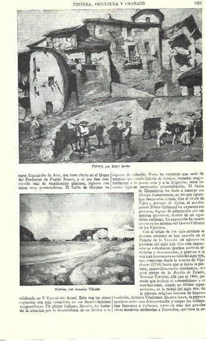 LAMINA ESPASA 39348: Paisajem, por Serra Santa y Marina, por Amador Viñolas