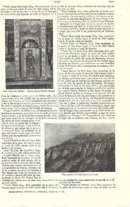 LAMINA ESPASA 39444: Retablo en Sant Joan dels Balbs