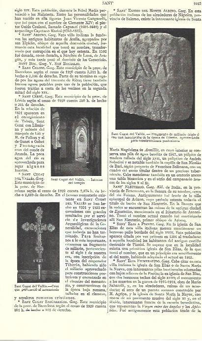 LAMINA ESPASA 39443: Miliario de Sant Cugat del Valles