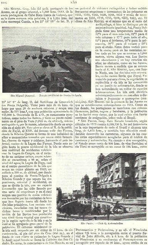 LAMINA ESPASA 39453: Puerto de Sao Miguel en Azores y Club de Automoviles de Sao Paolo