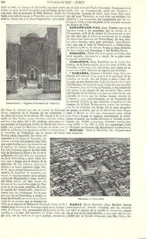 LAMINA ESPASA 39434: Mausoleo de Tamerian en Samarkanda y vista aerea de Samarra