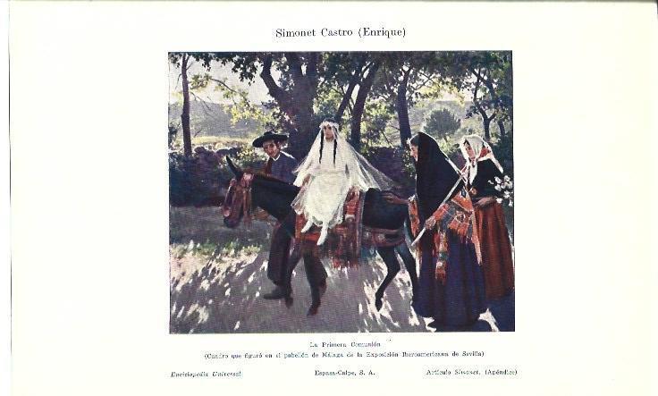 LAMINA ESPASA 39481: La Primera Comunion, por Enrique Simonet Castro