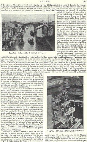 LAMINA ESPASA 39476: Canal y templo en Shanghai