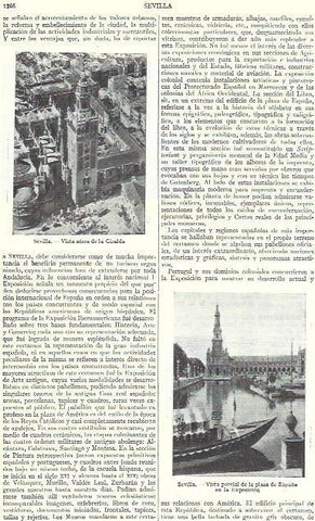 LAMINA ESPASA 39471: Vista aera de la Giralda de Sevilla