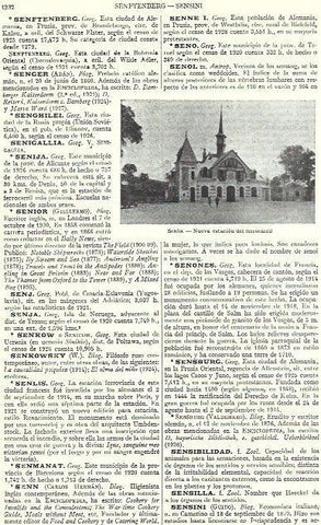 LAMINA ESPASA 39467: Estacion de ferrocarril de Senlis