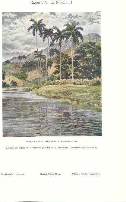 LAMINA ESPASA 39469: Paisaje antillano, por J. Hernandez Giro