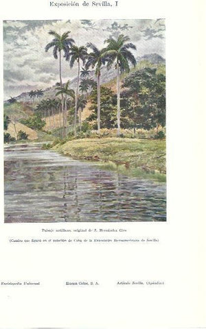 LAMINA ESPASA 39469: Paisaje antillano, por J. Hernandez Giro