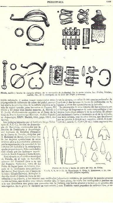LAMINA ESPASA 39365: Ajuar de la necropolis de Acebuchal