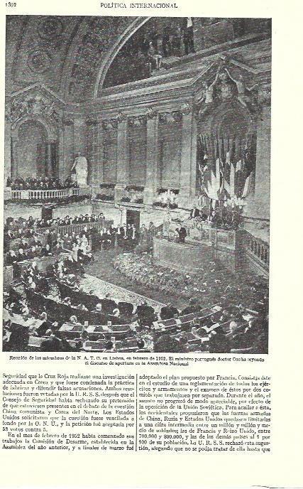 LAMINA ESPASA 39356: Reunion de la OTAN en Lisboa en 1952