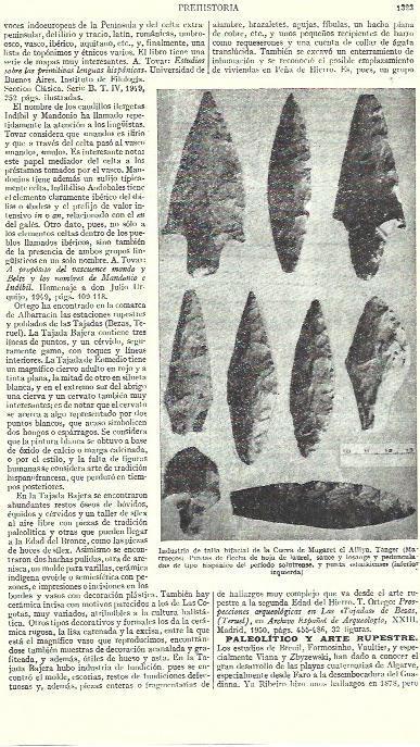 LAMINA ESPASA 39363: Industria litica de la Cueva de Mugaret el Alliya, Marruecos