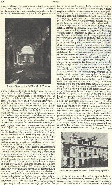 LAMINA ESPASA 39405: Mercado de Trajano y Universidad Gregoriana de Roma
