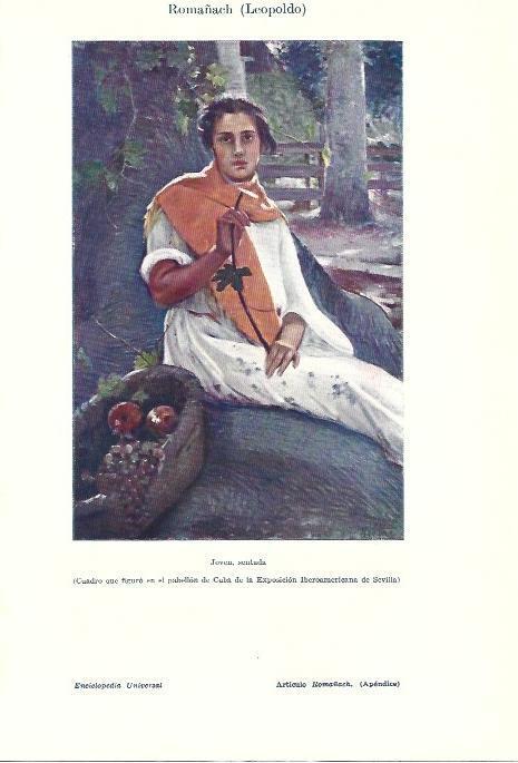 LAMINA ESPASA 39408: Joven sentada, por Leopoldo Romañach