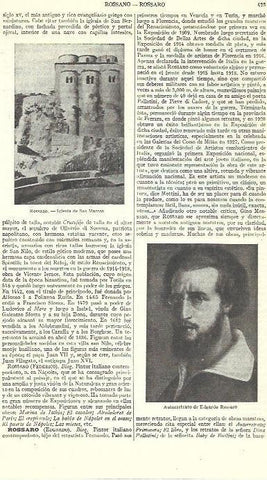 LAMINA ESPASA 39416: Iglesia de San Marcos en Rossano y Autorretrato de E. Rossaro