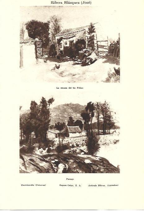 LAMINA ESPASA 39389: Obras de Jose Ribera Ibañez