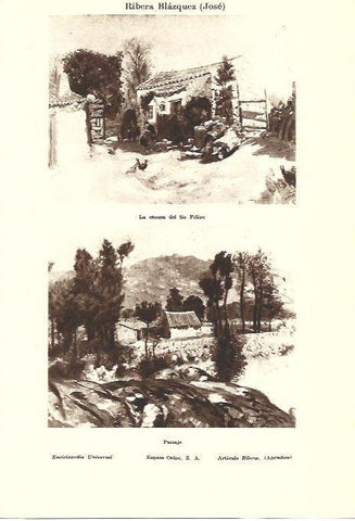 LAMINA ESPASA 39389: Obras de Jose Ribera Ibañez