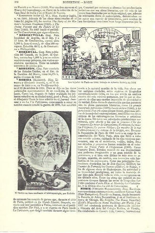 LAMINA ESPASA 39395: Los tejados de Paris, dibujo de Alberto Robida y El teatro en casa, por Robida
