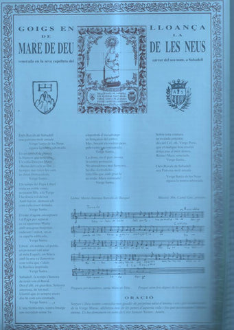 GOIGS en Lloança de la Mare de Deu de les Neus