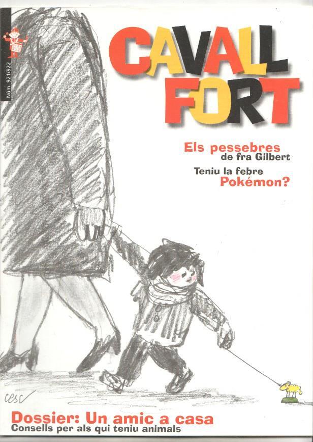 Revista: Cavall Fort num 921/922, desembre 2000. Dossier un amic a casa - consells per als qui teniu animals