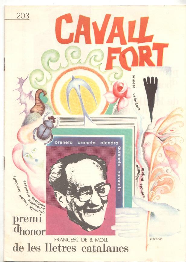 Revista: Cavall Fort num 203, juny 1971. Premi d'honor de les lletres catalanes Francesc de B. Moll