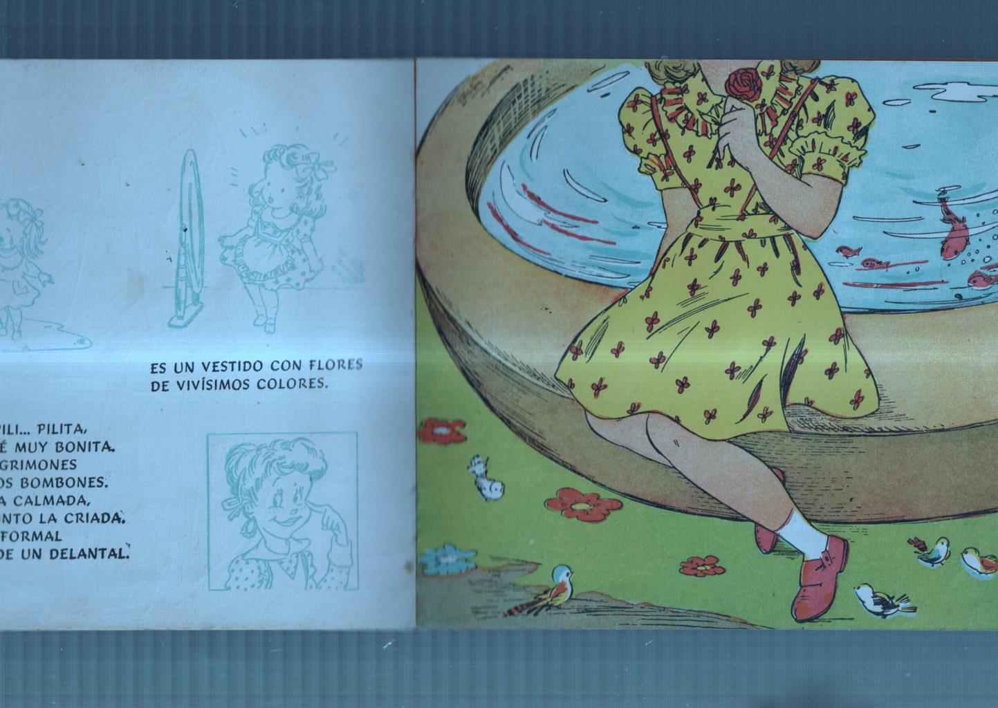 Cuento infantil sin la cubierta (se escanean dos imagenes del ejemplar)