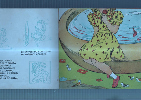 Cuento infantil sin la cubierta (se escanean dos imagenes del ejemplar)