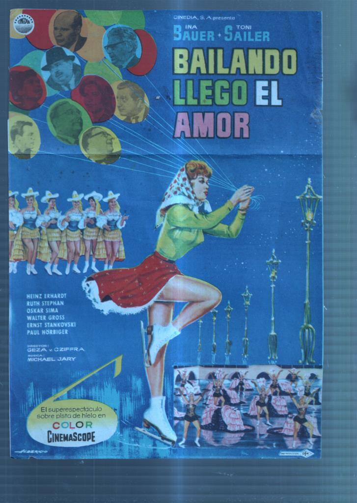 Folleto publicitario de BAILANDO LLEGO EL AMOR