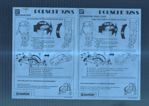 Folleto publicitario de juguetes Bandi para el PORSCHE 928 S