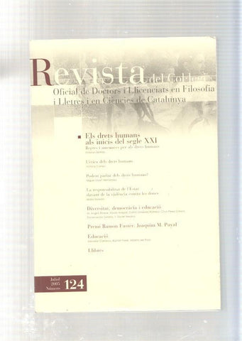 Revista del col legi Oficial de doctors i Llicenciats en Filosofia i en Ciencies de