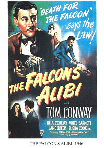 Poster DIN 4 numero 1241: The Falcon's Alibi, 1946: Tom Conway, Rita Corday, Vince Barnett 