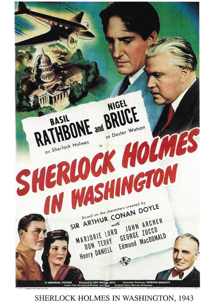 Poster DIN 4 numero 1246: Sherlock Holmes in Washington, 1943: Basil Rathbone, Nigel Bruce 