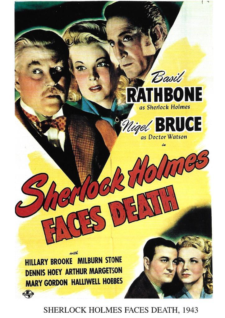 Poster DIN 4 numero 1247: Sherlock Holmes faces death, 1943, Basil Rathbone, Nigel Bruce