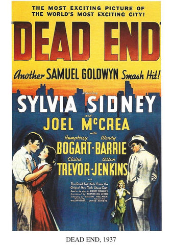 Poster DIN 4 numero 1256: Dead End, 1937: Sylvia Sidney, Humphrey Bogard, Joel McCrea