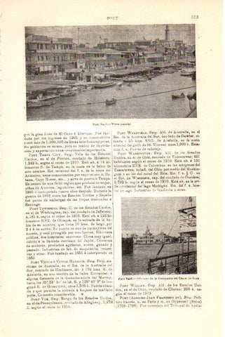 LAMINA V30206: Vista y Compañía del Canal de Suez en Port Said