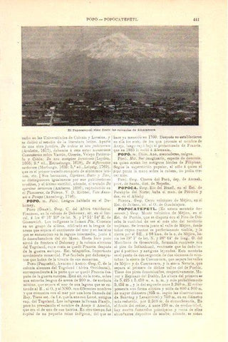 LAMINA V30187: Vista del Popocatepetl, Mejico