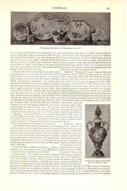 LAMINA V30195: Porcelana de Swansea y Coalport