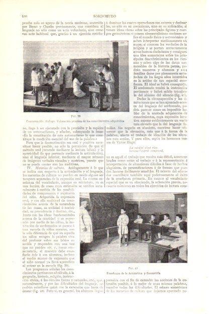 LAMINA V30197: Aulas de enseñanaza para sordomudos